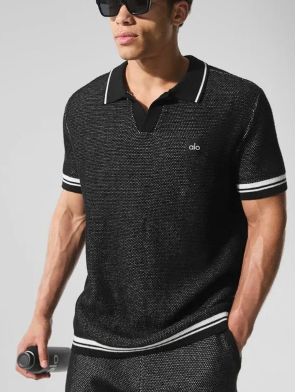 Alo Sports Club Sweater Knit Polo Size Tag Removed